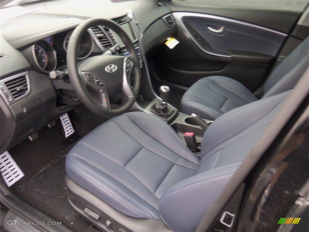 2014 Elantra GT - Black Noir Pearl / Blue photo #6