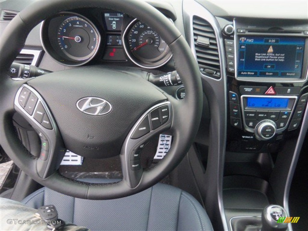 2014 Elantra GT - Black Noir Pearl / Blue photo #7