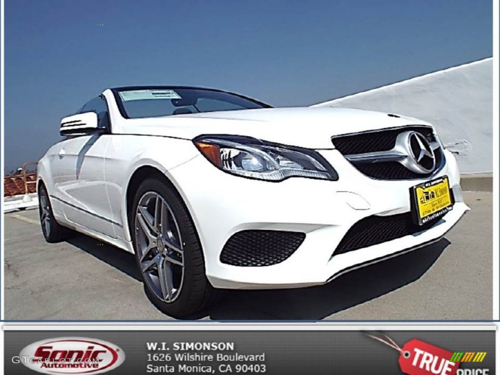 2014 E 350 Cabriolet - Polar White / Black photo #1