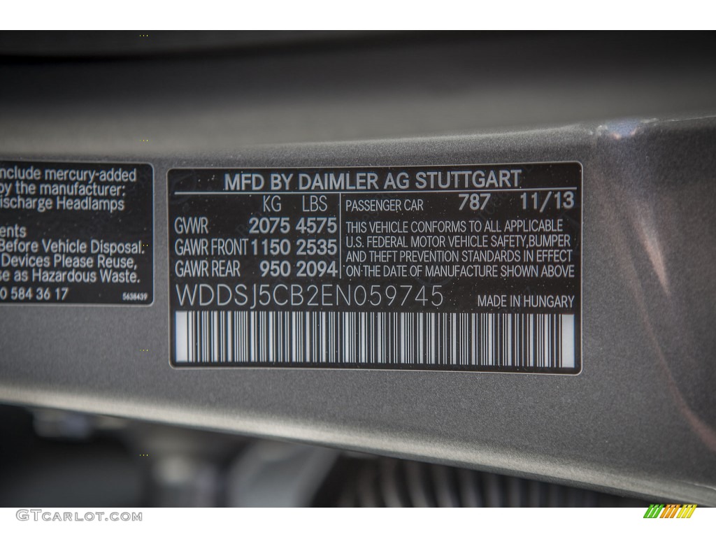 2014 CLA 45 AMG - Mountain Gray Metallic / AMG Black photo #7