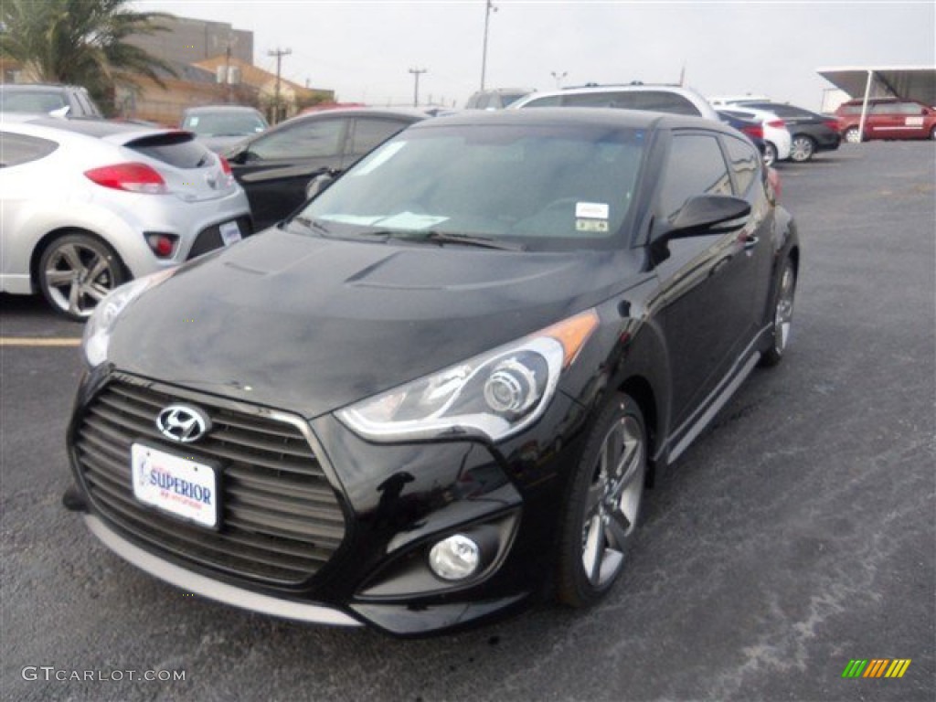 2014 Veloster Turbo - Ultra Black / Black photo #1