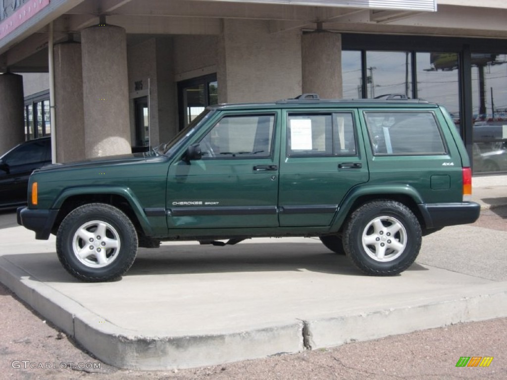 1999 Cherokee Sport 4x4 - Forest Green Pearl / Agate photo #10