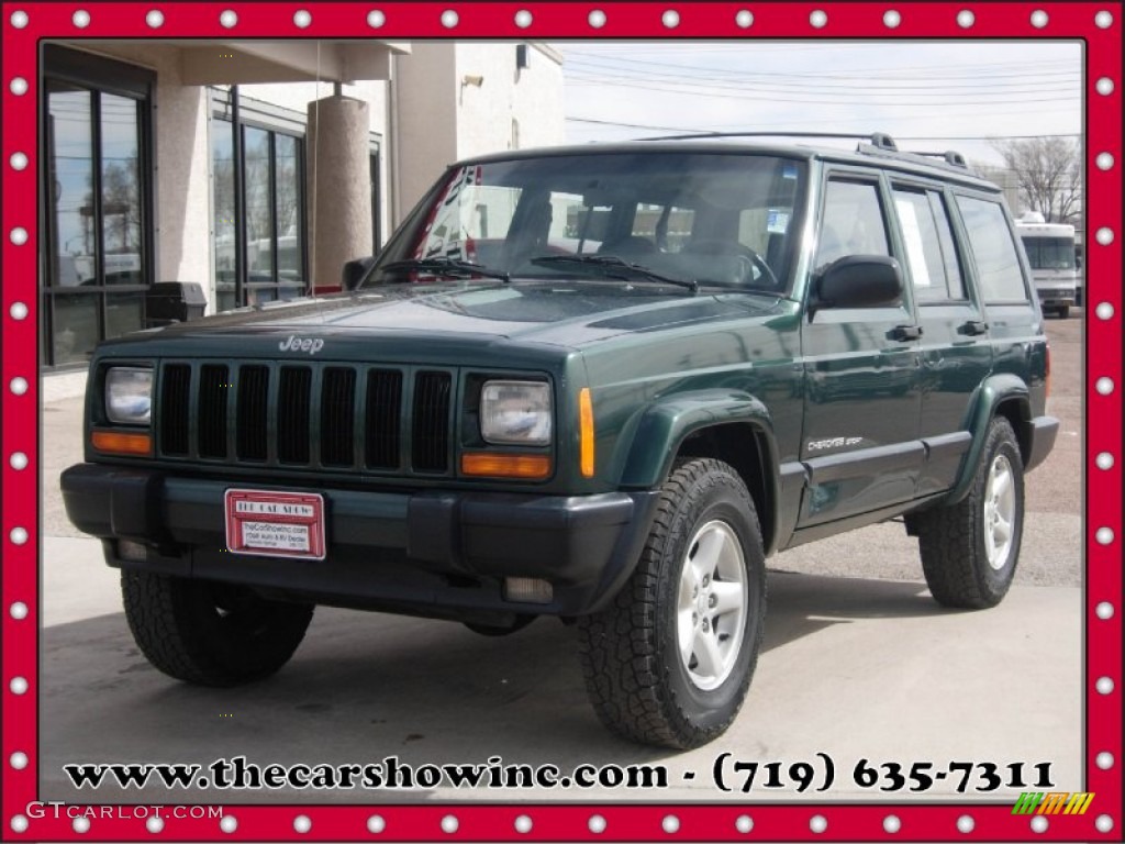 1999 Cherokee Sport 4x4 - Forest Green Pearl / Agate photo #29