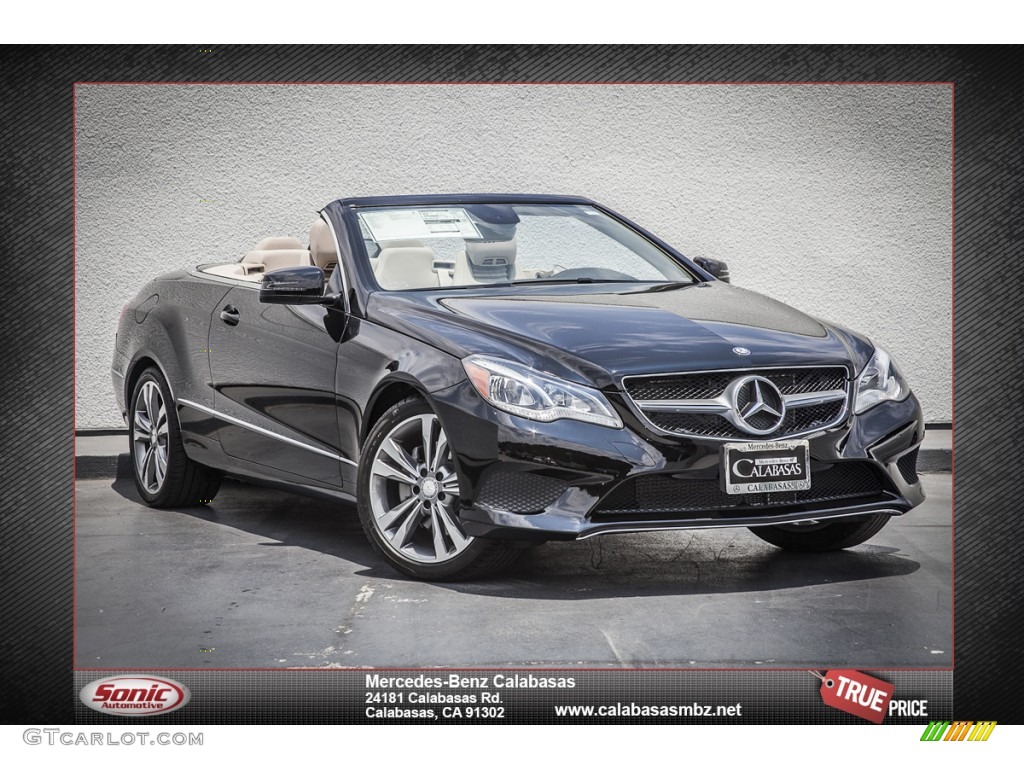 2014 E 350 Cabriolet - Black / Silk Beige/Espresso Brown photo #1