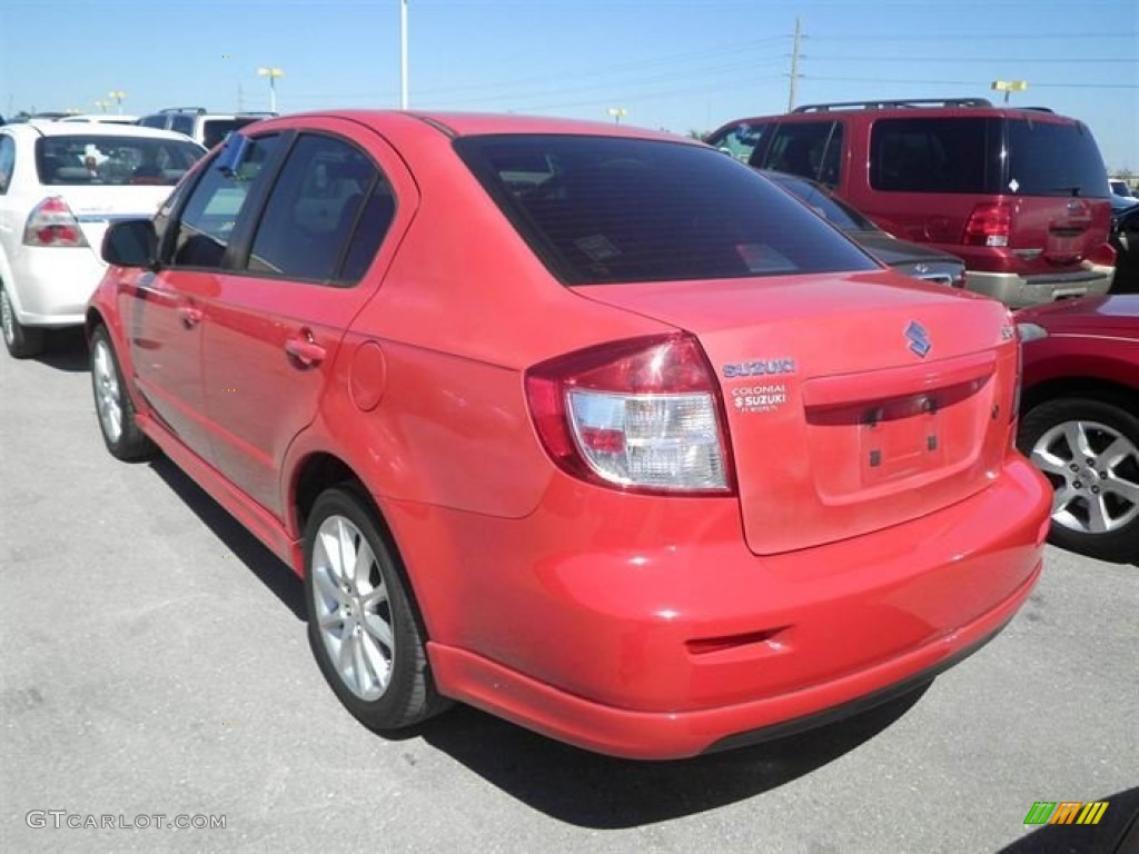 2008 SX4 Sport Sedan - Vivid Red / Black photo #3