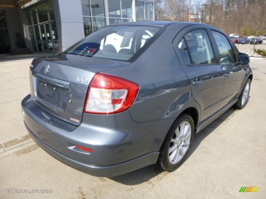 2009 SX4 Sport Sedan - Azure Gray Metallic / Black photo #2