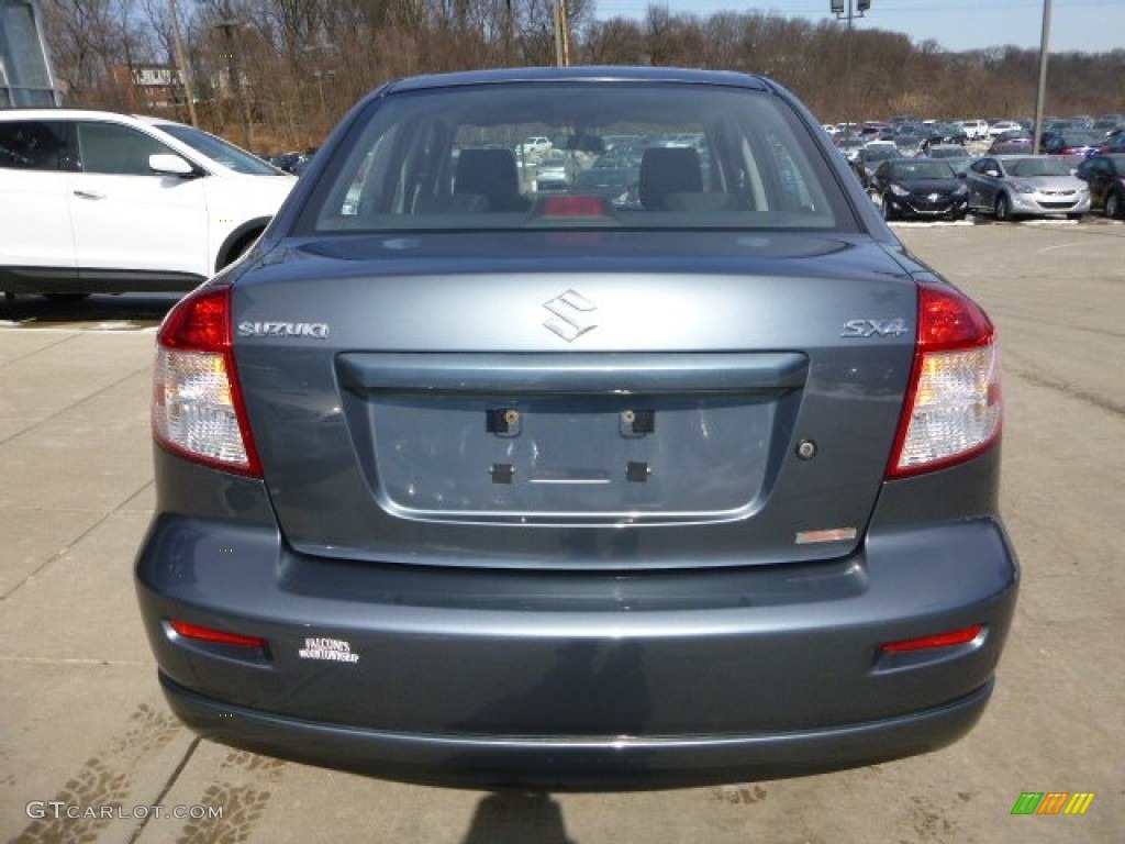 2009 SX4 Sport Sedan - Azure Gray Metallic / Black photo #3