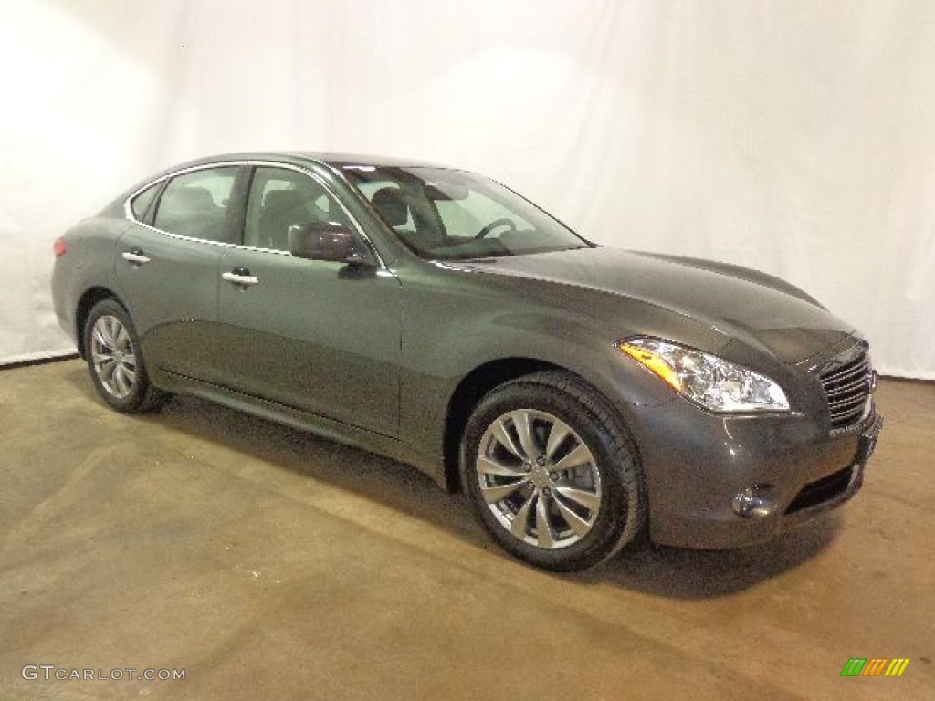 2012 M 37x AWD Sedan - Storm Front Gray / Graphite photo #1
