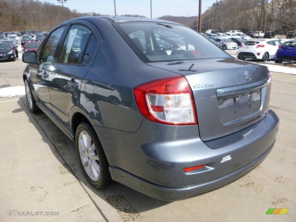 2009 SX4 Sport Sedan - Azure Gray Metallic / Black photo #4