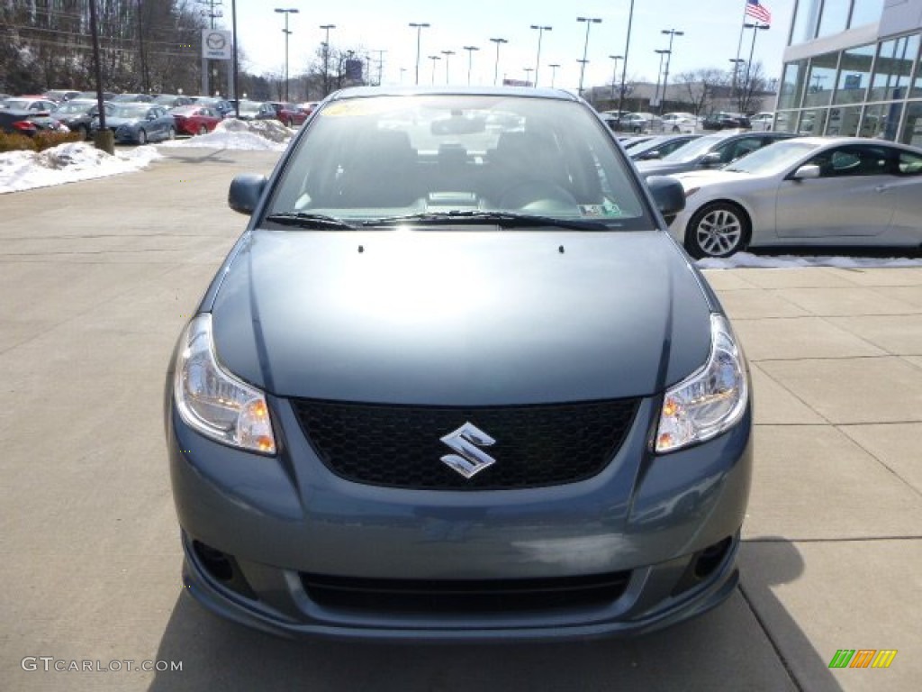 2009 SX4 Sport Sedan - Azure Gray Metallic / Black photo #7