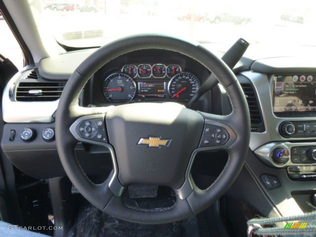 2015 Chevrolet Tahoe LT 4WD Jet Black Steering Wheel Photo #91192921