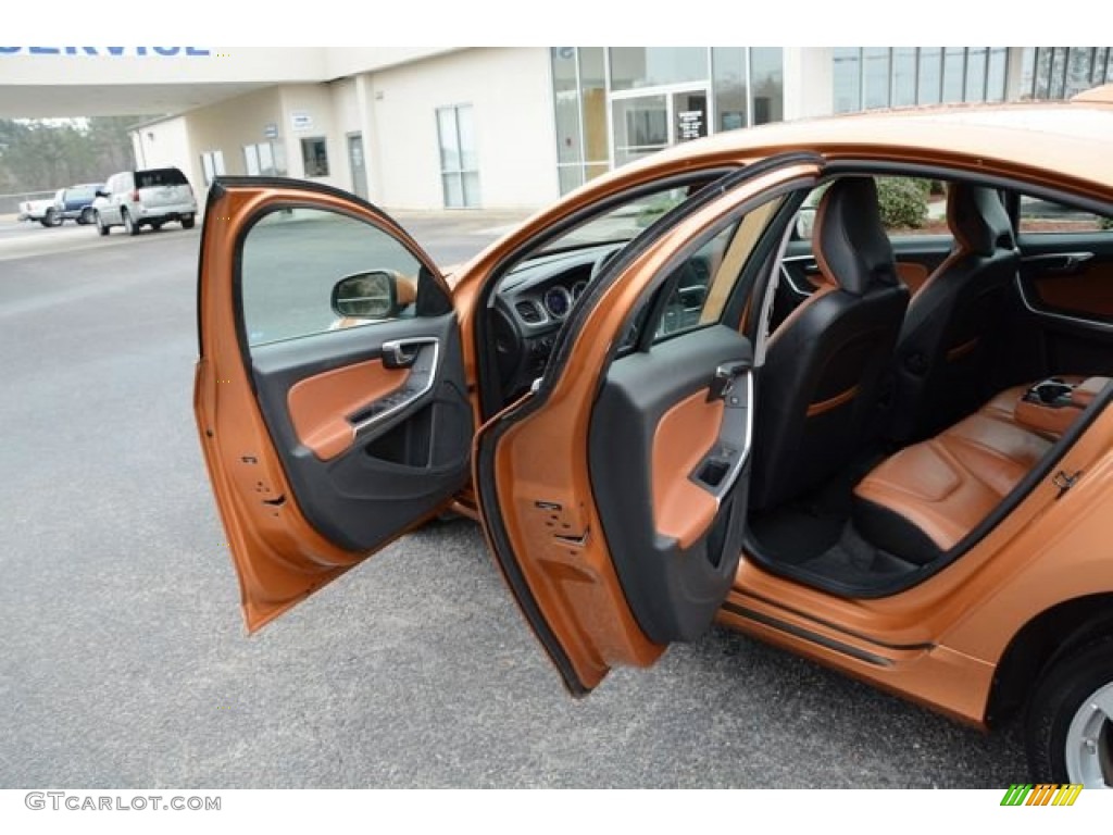 2012 S60 T5 - Vibrant Copper Metallic / Beechwood Brown/Off Black photo #10