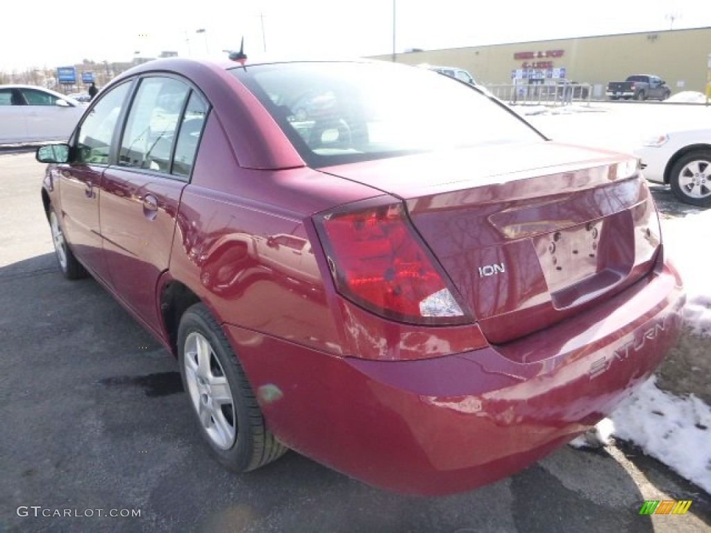 2007 ION 2 Sedan - Berry Red / Gray photo #2