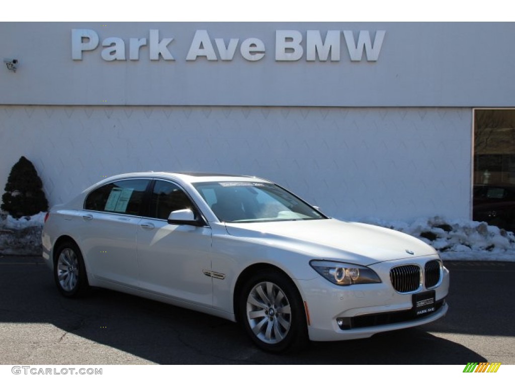 2011 7 Series 750Li xDrive Sedan - Mineral White Metallic / Saddle/Black Nappa Leather photo #1