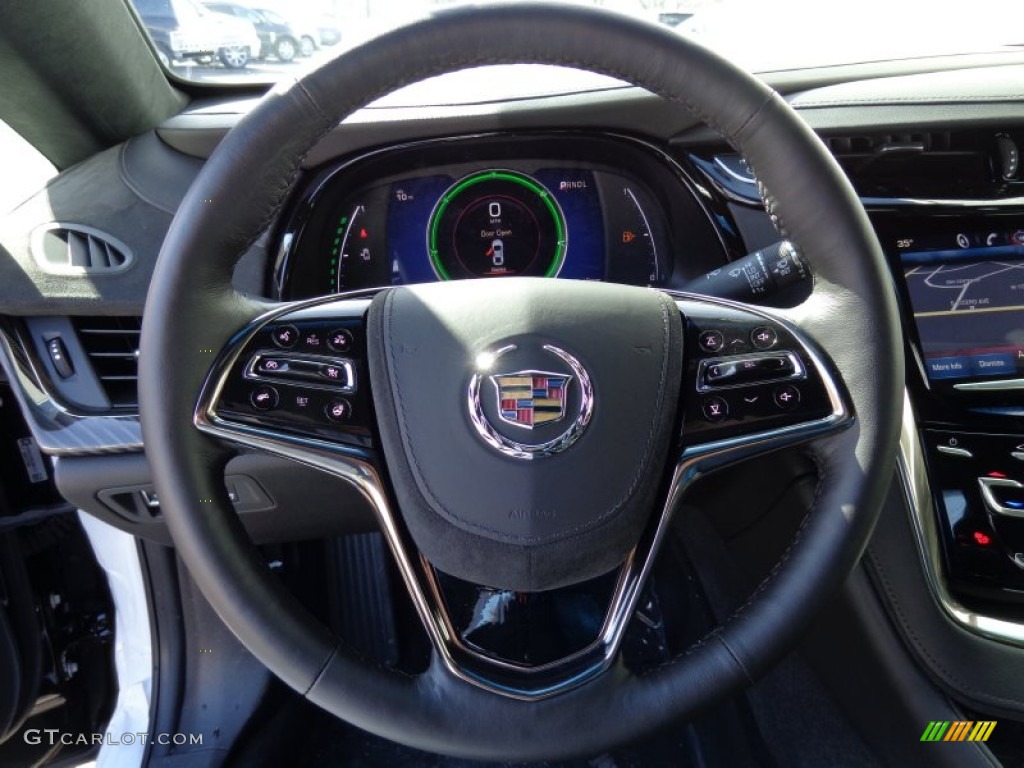 2014 Cadillac ELR Coupe Jet Black/Jet Black Steering Wheel Photo #91198444