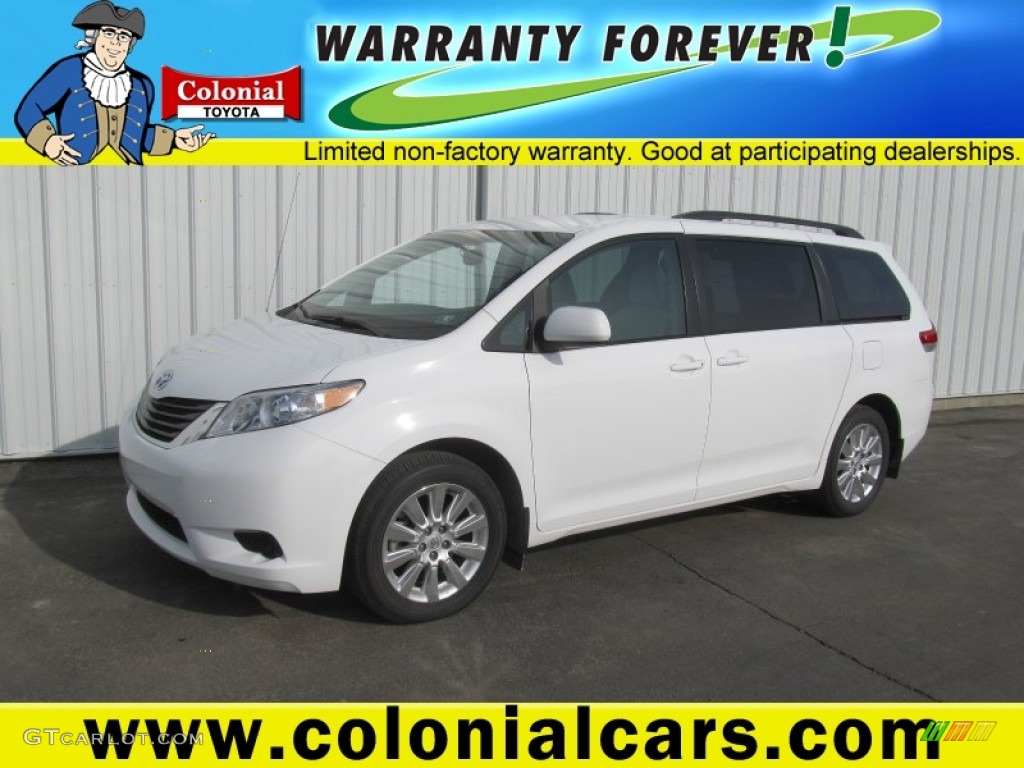 Super White Toyota Sienna