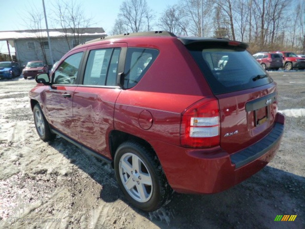 2007 Compass Sport 4x4 - Inferno Red Crystal Pearlcoat / Pastel Slate Gray photo #9