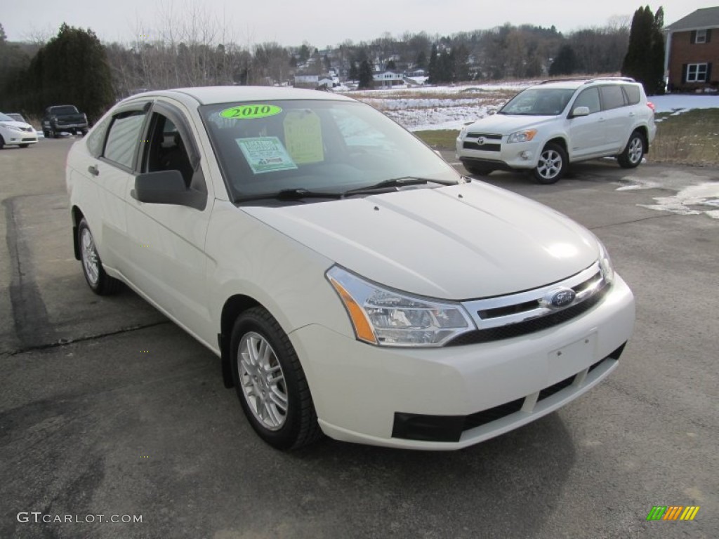 White Suede 2010 Ford Focus SE Sedan Exterior Photo #91200781