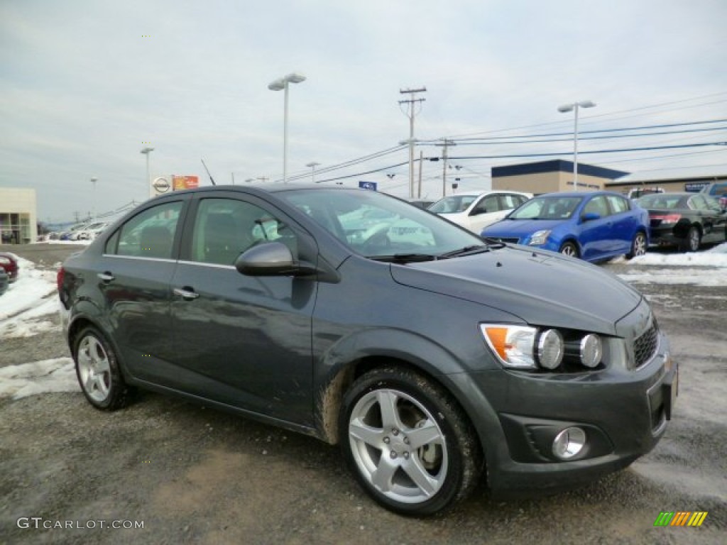 2013 Sonic LTZ Sedan - Cyber Gray Metallic / Jet Black/Dark Titanium photo #1