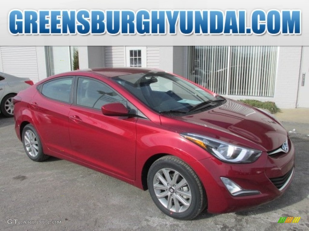 Red Hyundai Elantra