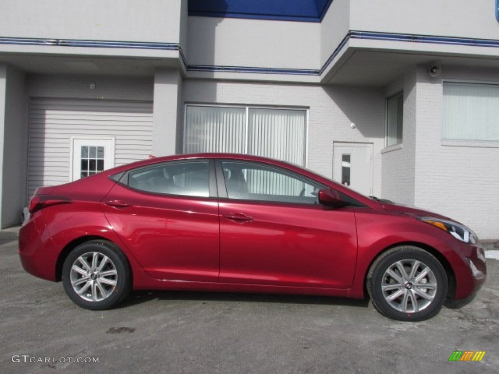 2014 Elantra SE Sedan - Red / Gray photo #2