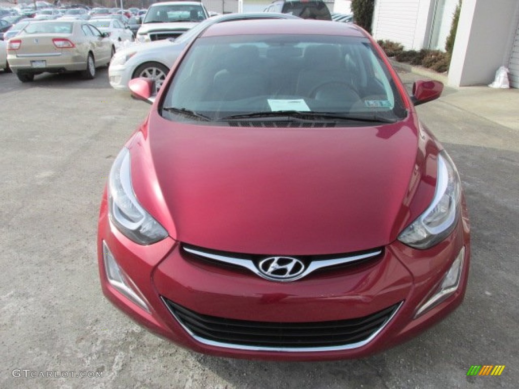 2014 Elantra SE Sedan - Red / Gray photo #4