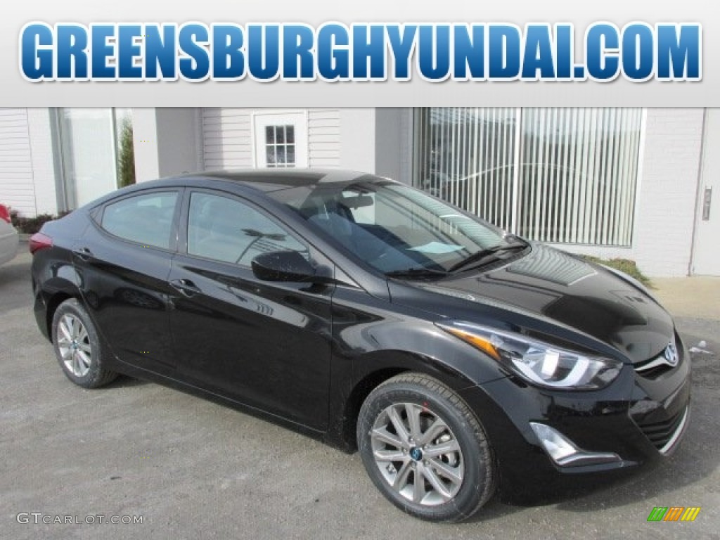 2014 Elantra SE Sedan - Black / Gray photo #1