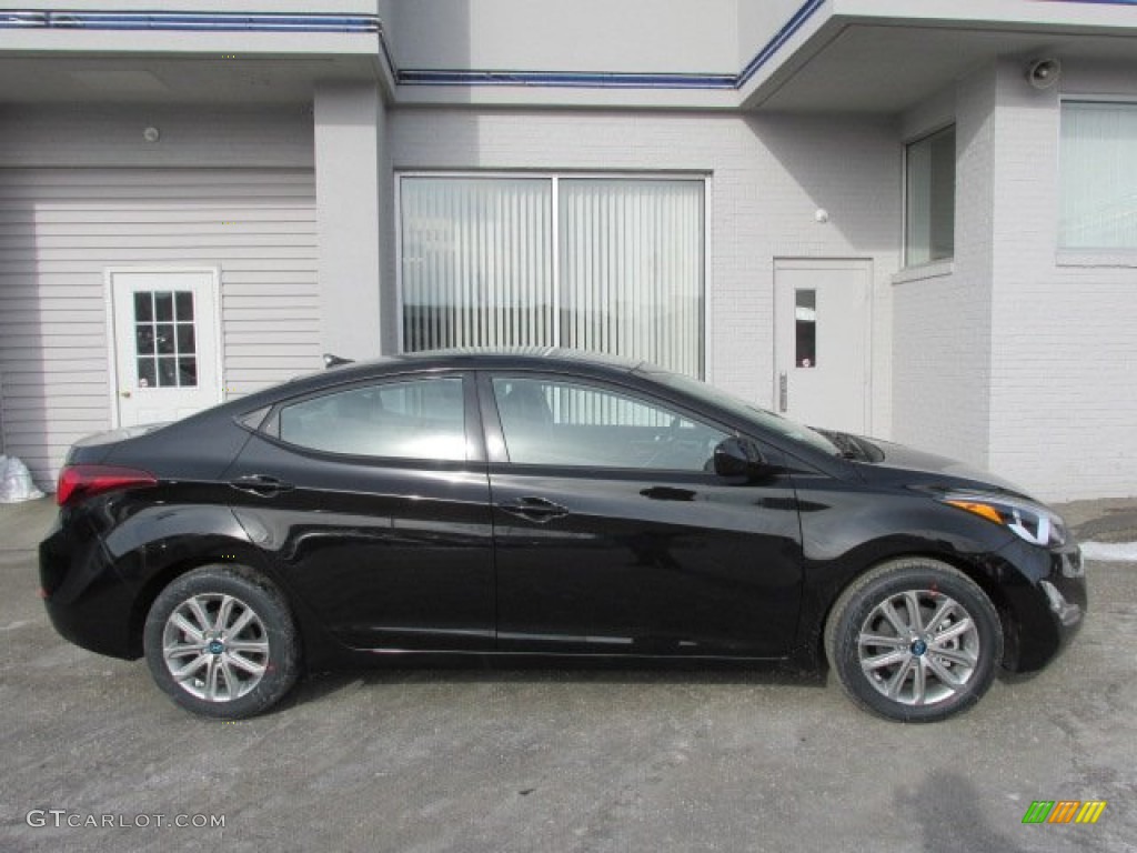 2014 Elantra SE Sedan - Black / Gray photo #2