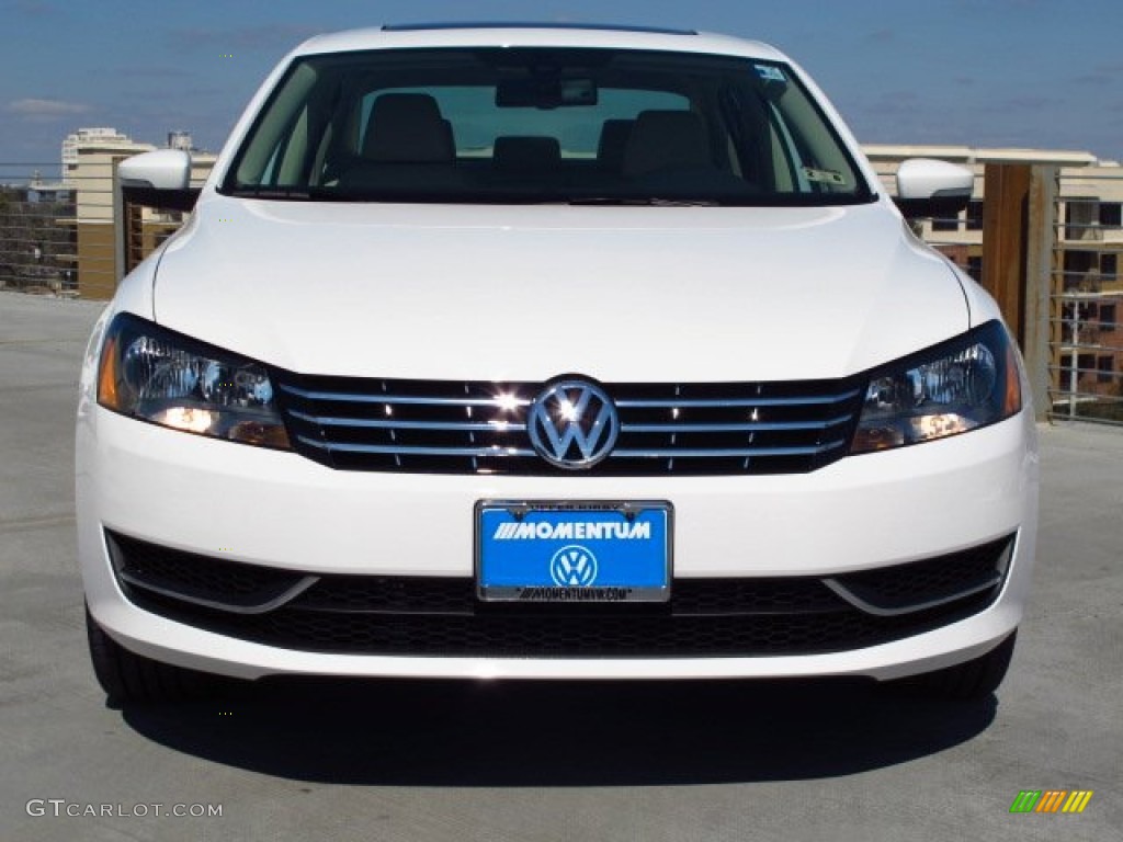 2014 Passat TDI SE - Candy White / Cornsilk Beige photo #2