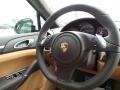 2014 Porsche Cayenne Espresso/Cognac Natural Leather Interior Steering Wheel Photo