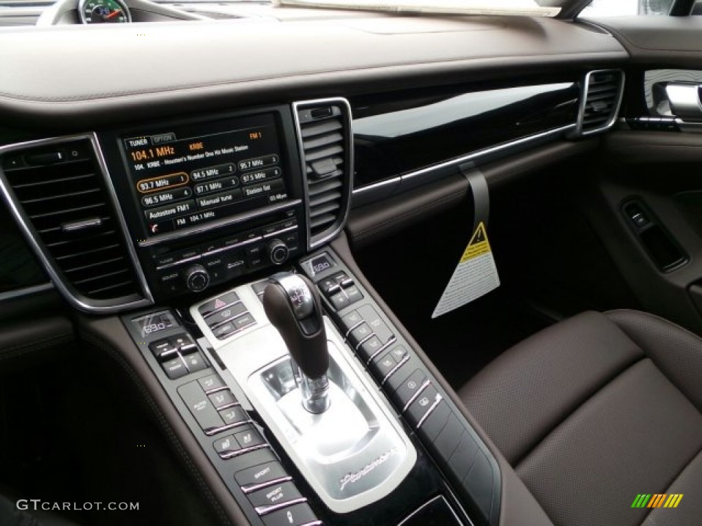 2014 Porsche Panamera 4S Executive Espresso Natural Leather Dashboard Photo #91211359