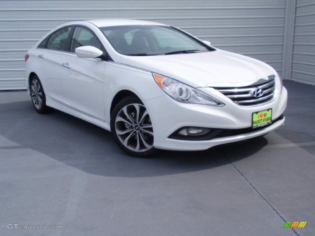 Pearl White Hyundai Sonata