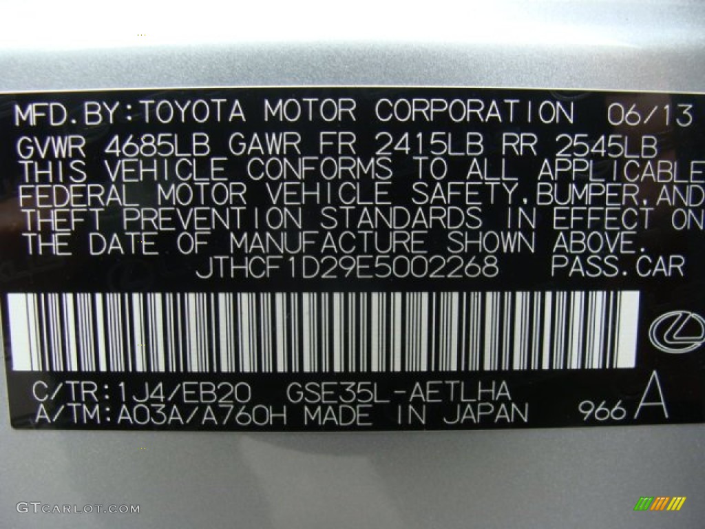 2014 IS 250 F Sport AWD - Silver Lining Metallic / Black photo #22