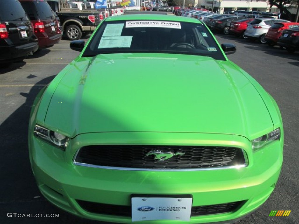 2013 Mustang V6 Premium Coupe - Gotta Have It Green / Charcoal Black photo #2