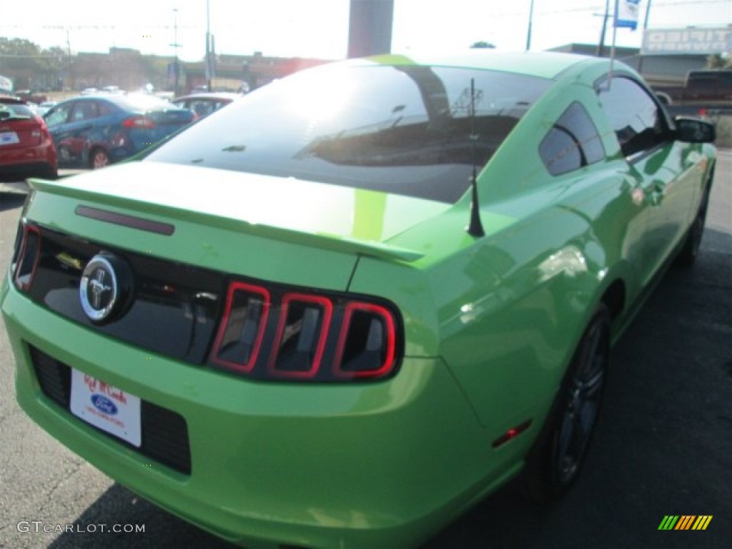 2013 Mustang V6 Premium Coupe - Gotta Have It Green / Charcoal Black photo #7