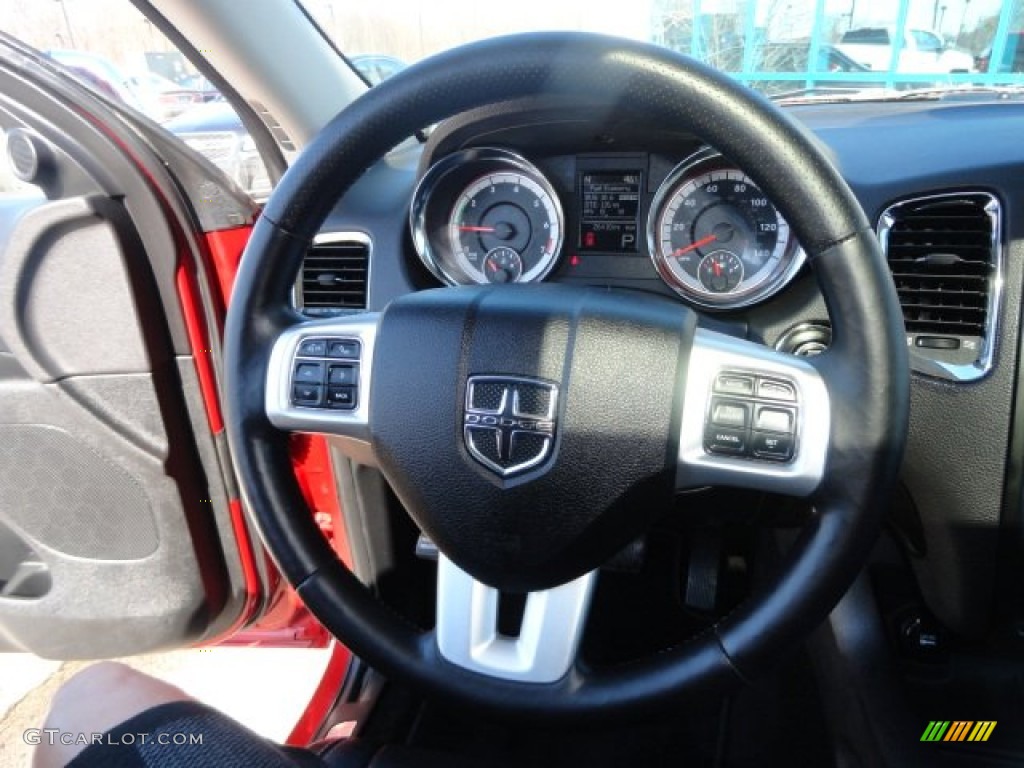 2011 Dodge Durango Citadel 4x4 Black Steering Wheel Photo #91218286