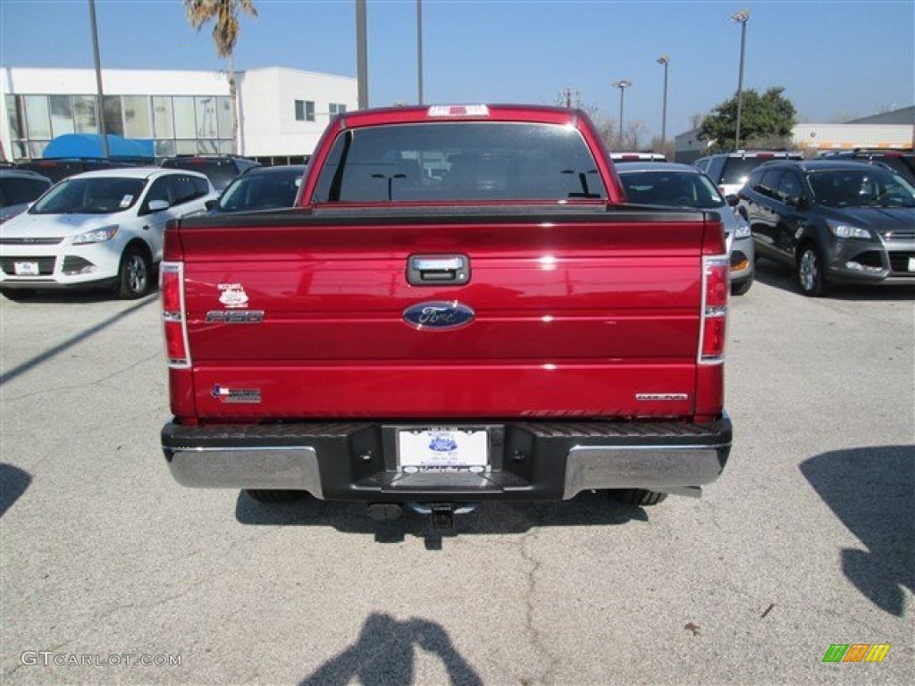 2014 F150 XLT SuperCrew - Ruby Red / Steel Grey photo #3