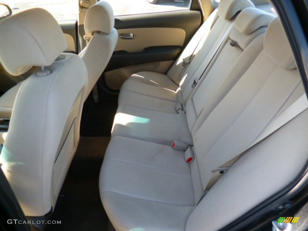 2009 Elantra GLS Sedan - Black Pearl / Beige photo #13