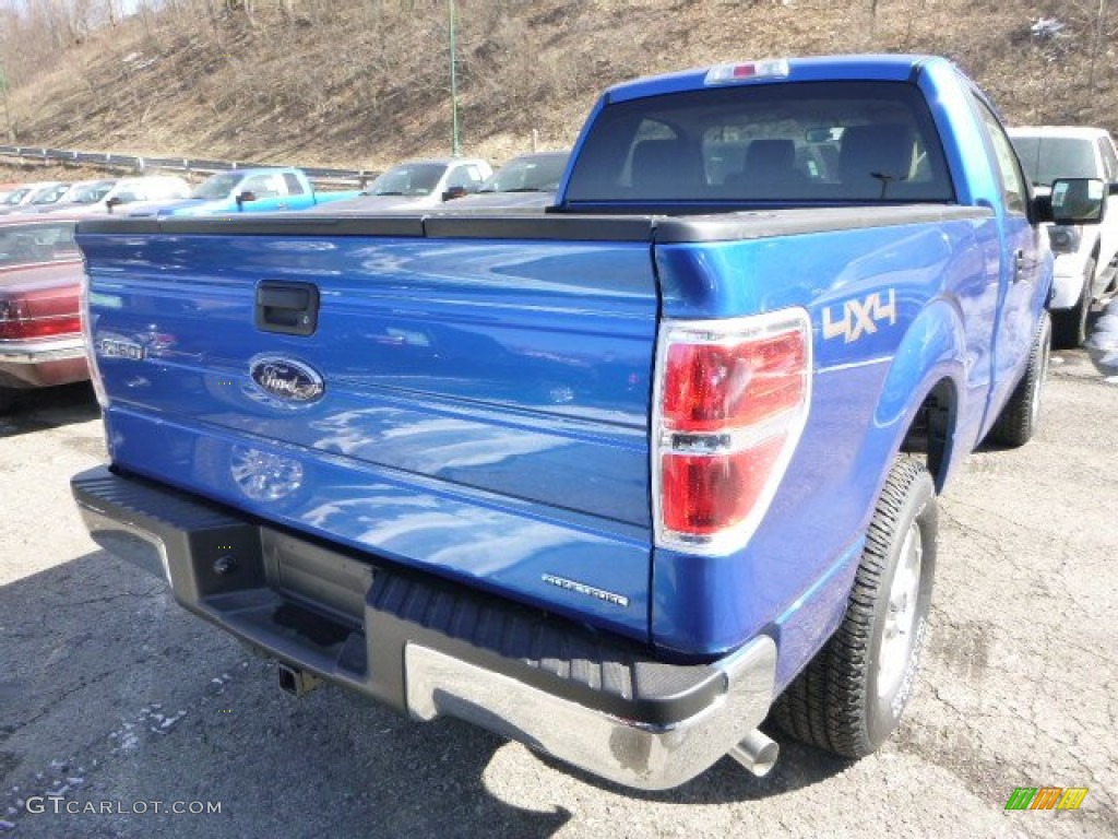 2014 F150 XLT Regular Cab 4x4 - Blue Flame / Pale Adobe photo #2