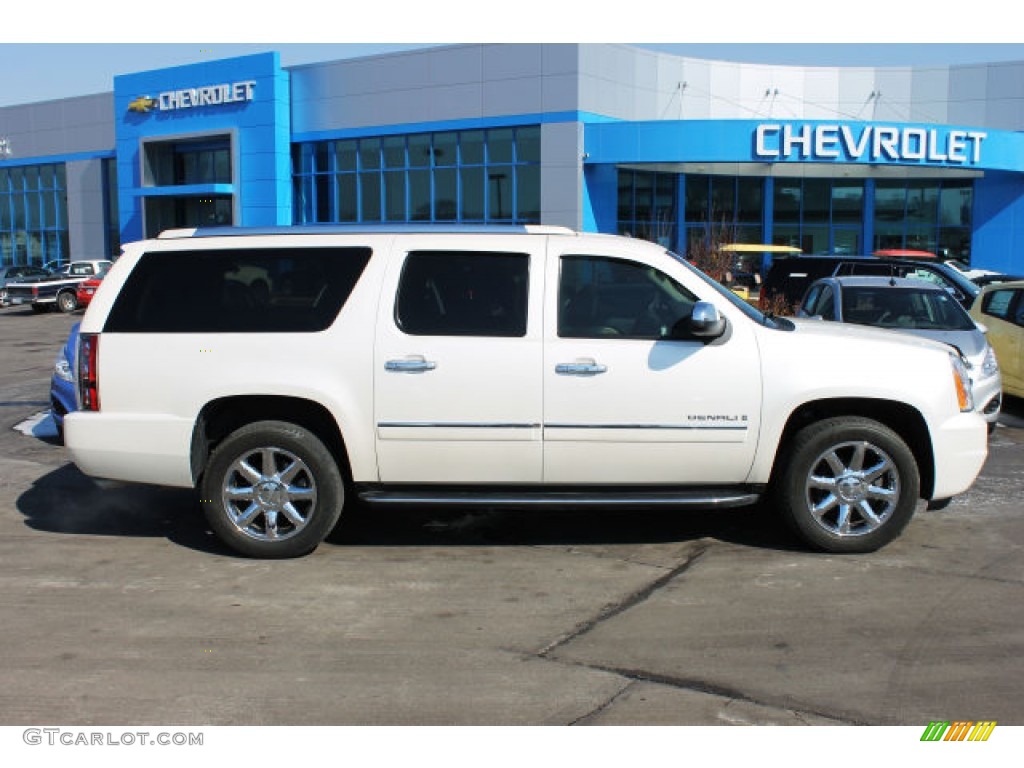 2009 Yukon XL Denali AWD - White Diamond Tricoat / Cocoa/Light Cashmere photo #1