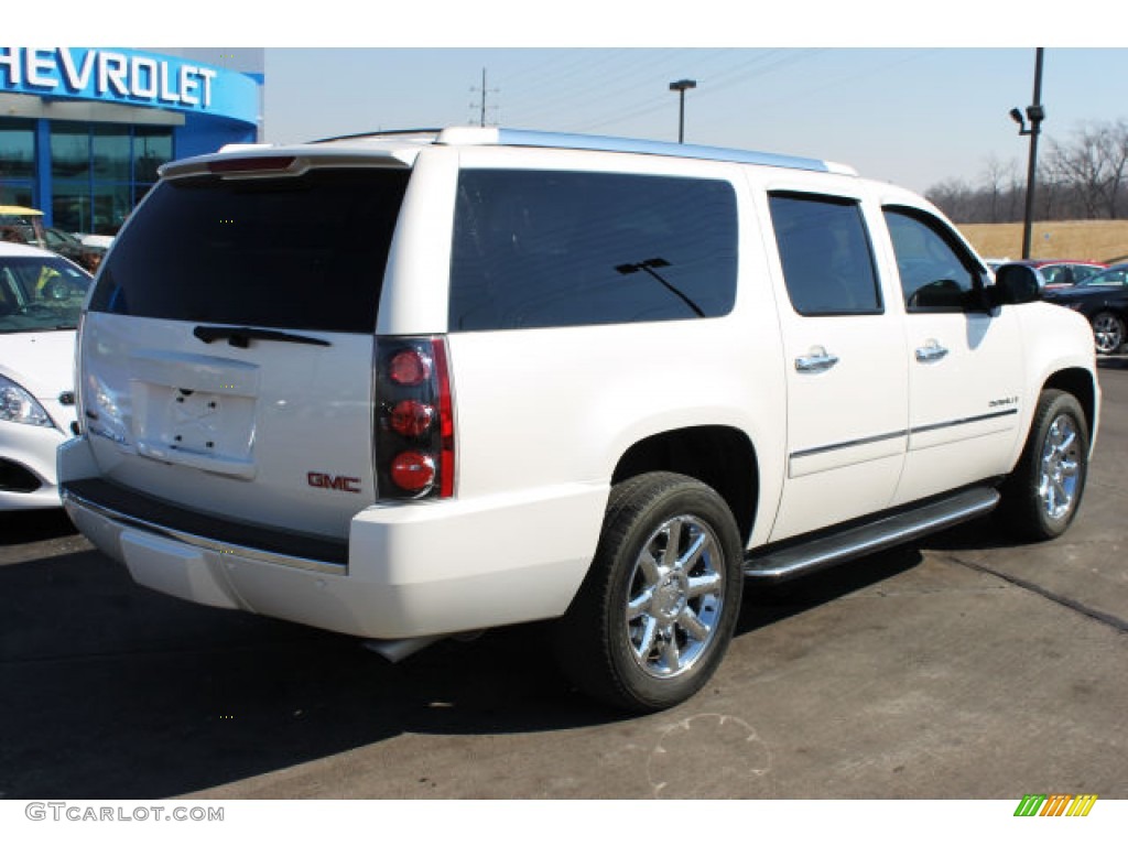 2009 Yukon XL Denali AWD - White Diamond Tricoat / Cocoa/Light Cashmere photo #3