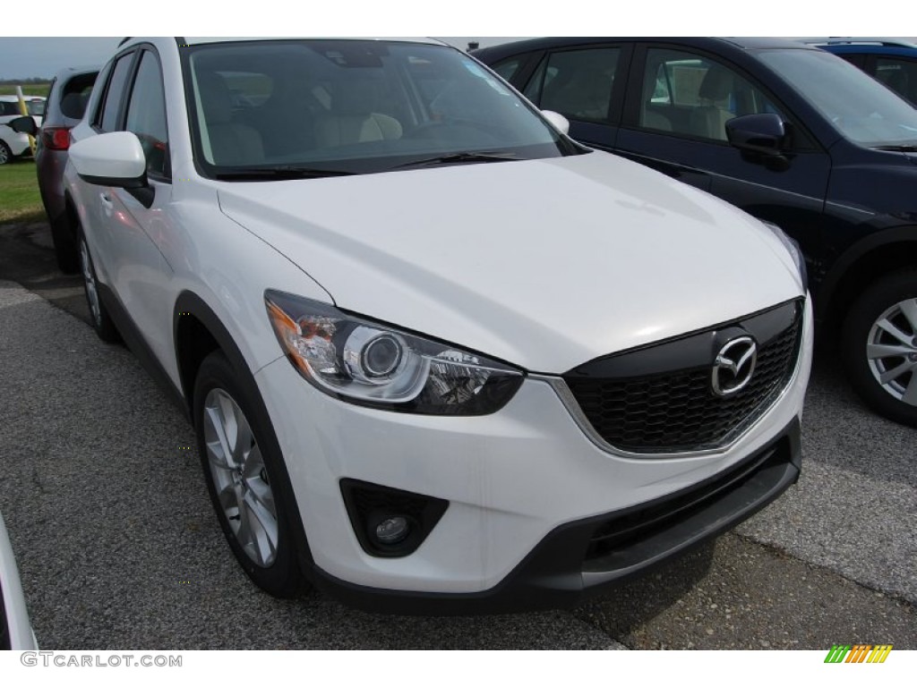 2014 CX-5 Grand Touring - Crystal White Pearl Mica / Sand photo #5