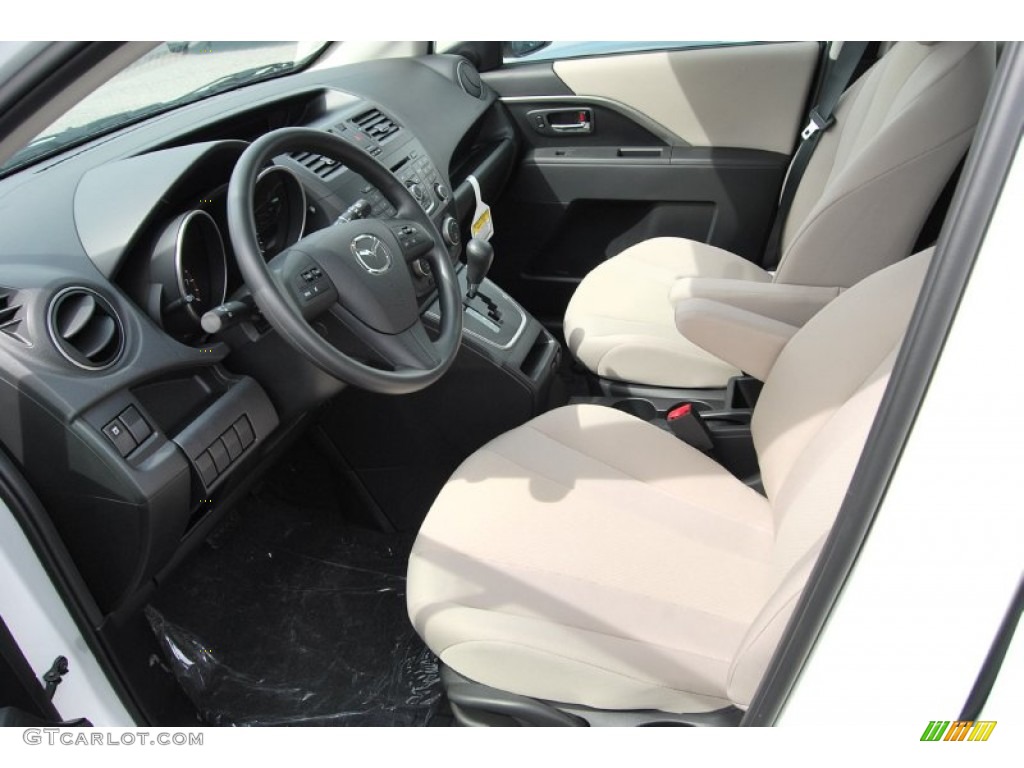 2014 MAZDA5 Sport - Crystal White Pearl / Sand photo #7