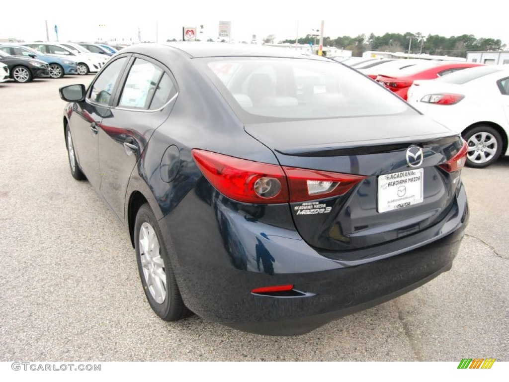 2014 MAZDA3 i Touring 4 Door - Deep Crystal Blue Mica / Sand photo #2