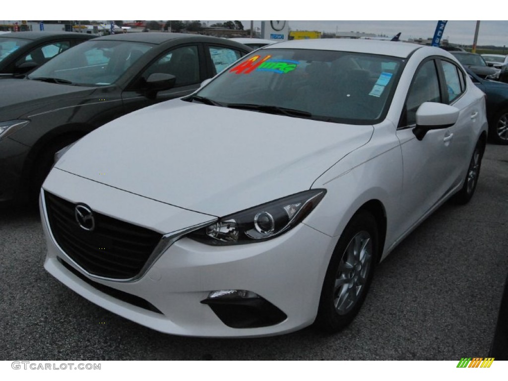 2014 MAZDA3 i Touring 4 Door - Snowflake White Pearl / Sand photo #1