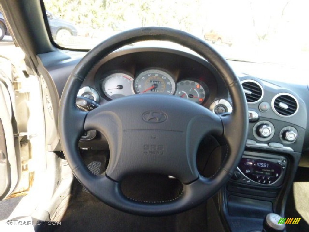 2001 Tiburon  - Super Silver / Black/Gray photo #18
