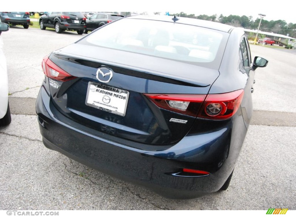 2014 MAZDA3 s Grand Touring 4 Door - Deep Crystal Blue Mica / Almond Leather photo #4