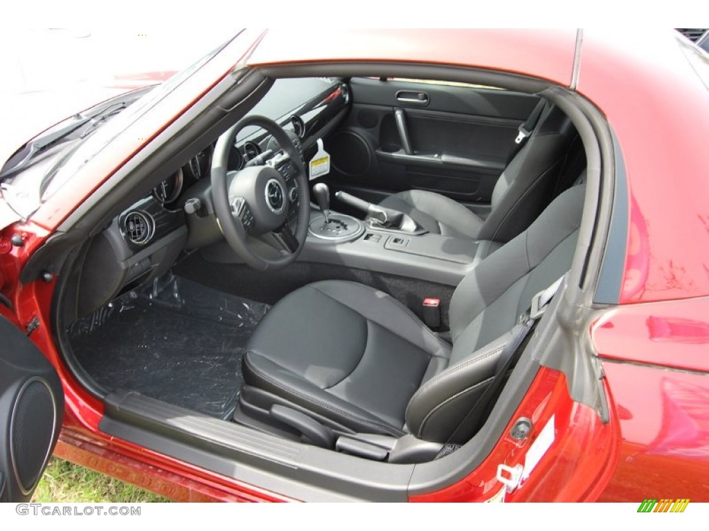 Black Interior 2014 Mazda MX-5 Miata Grand Touring Hard Top Roadster Photo #91228255