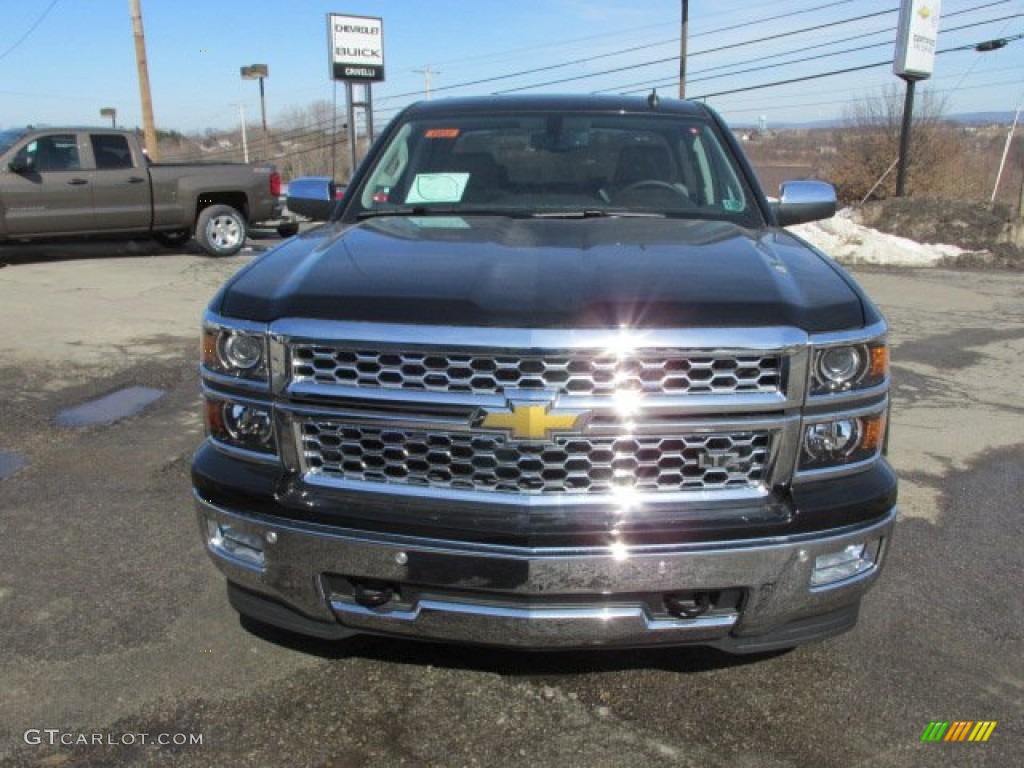 2014 Silverado 1500 LTZ Double Cab 4x4 - Black / Cocoa/Dune photo #3