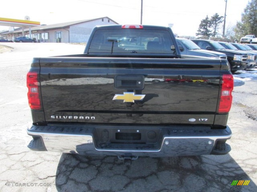 2014 Silverado 1500 LTZ Double Cab 4x4 - Black / Cocoa/Dune photo #5